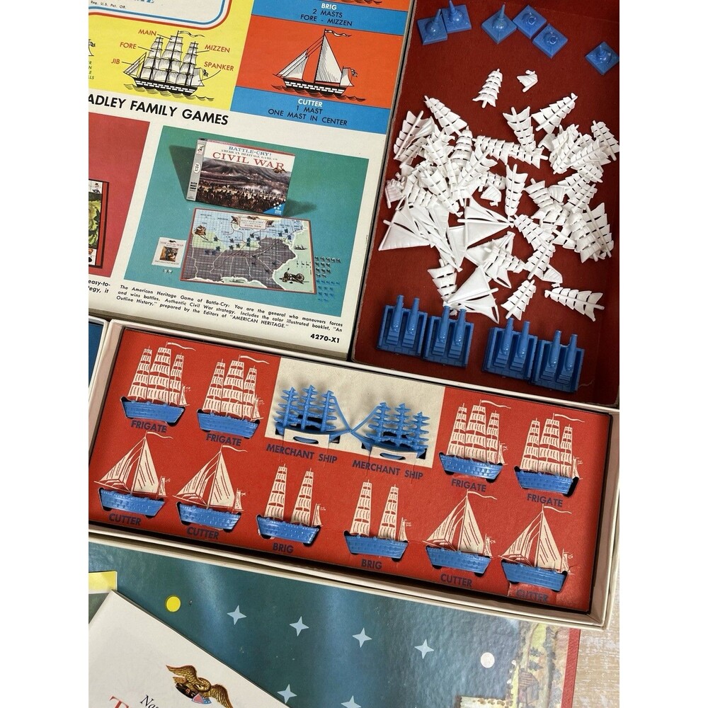 American Heritage Broadside Naval Battle Board Game #4270 MB 1962 Complete - Picture 2 of 16